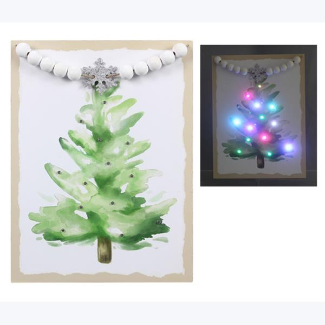 White Traditional Wall Art with LED Lights