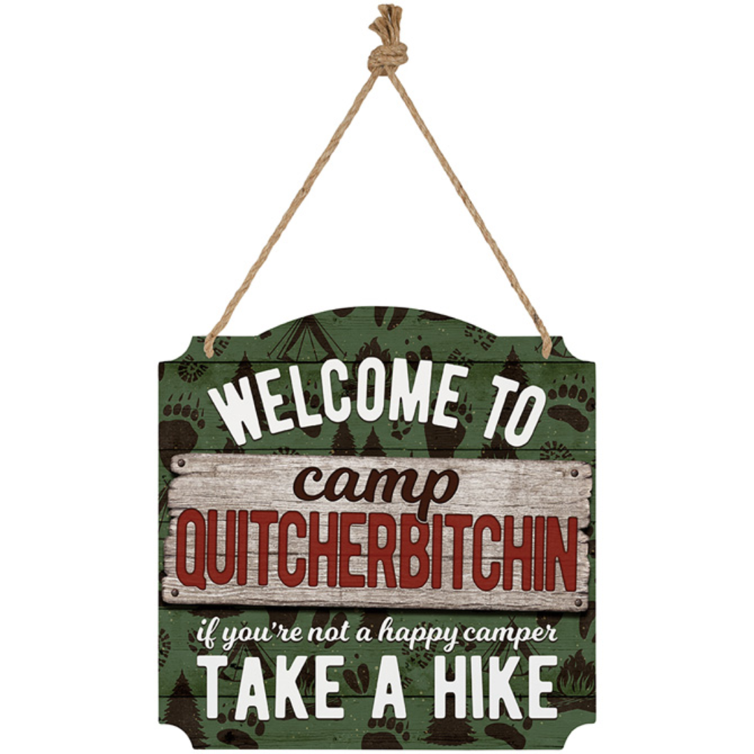 Camp Quitcherbitchin' Metal Wall Décor