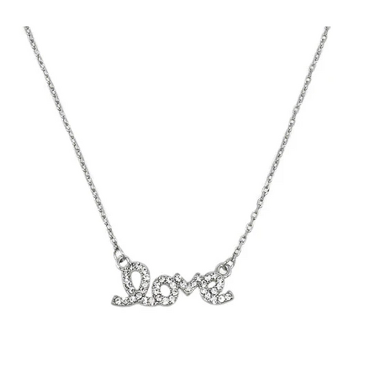 Maya J Premium Austrian Crystal Love Necklace