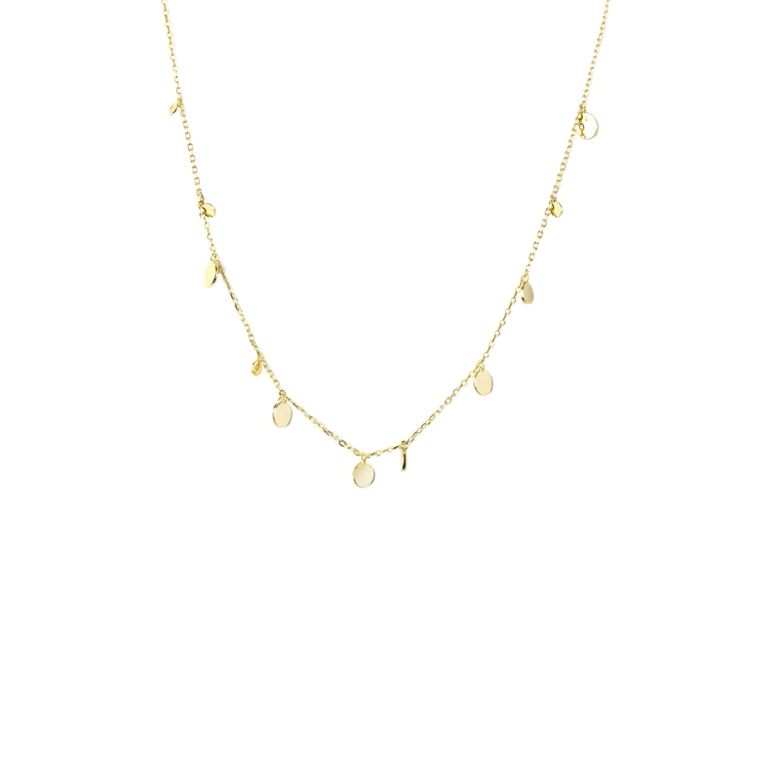 Sterling Delicate Disc Neckalce