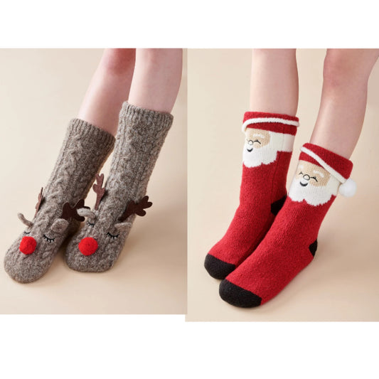 Christmas Sherpa Lined Knit Socks