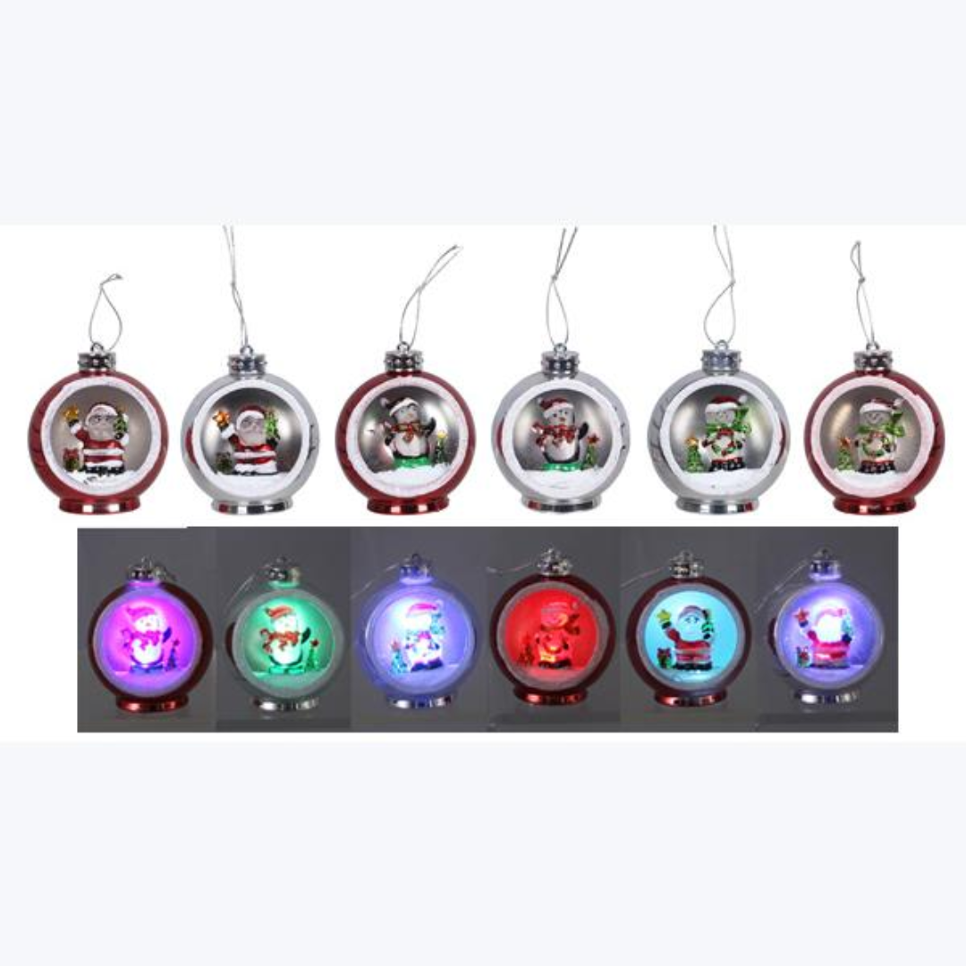 Plastic Red & White Traditional Ornaments