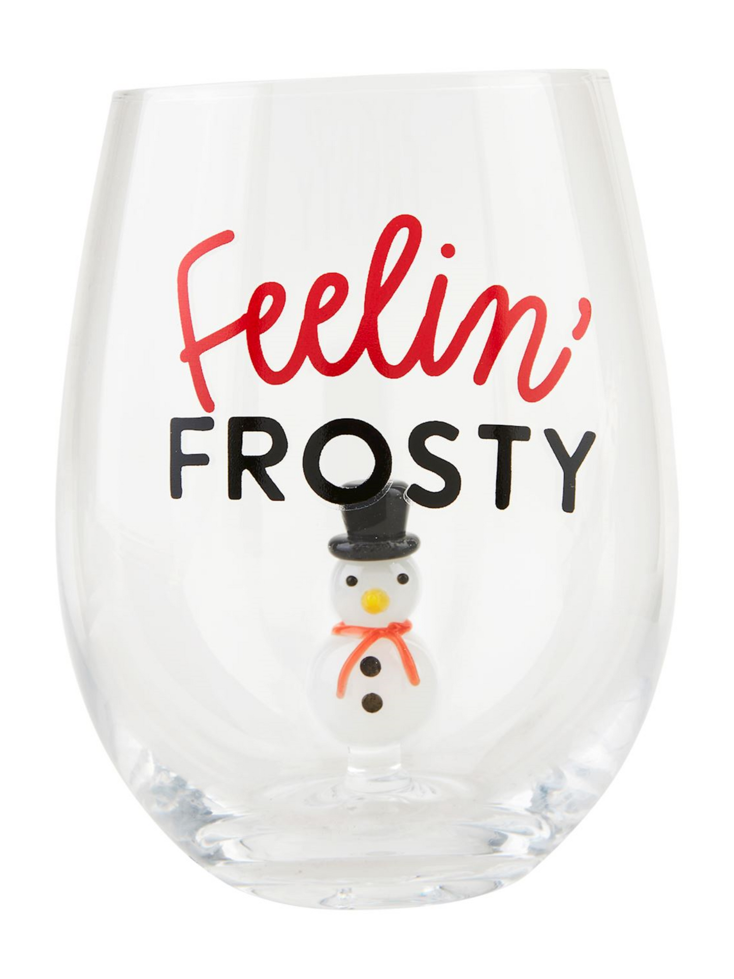 Mud Pie Icon Wine Glass, Gingerbread, 16 oz