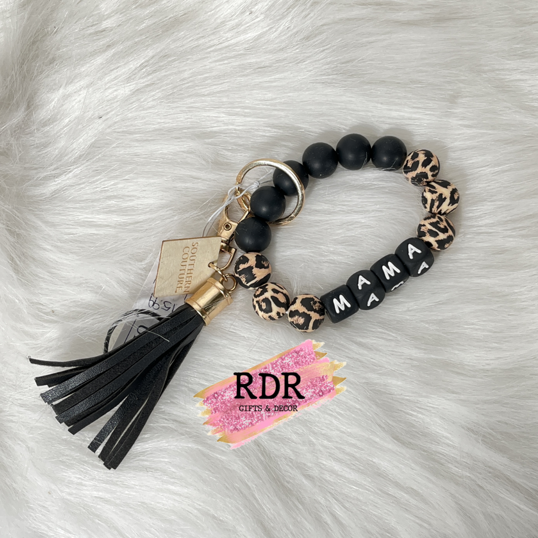 Southern Couture Silicone Beaded Bracelet Key Chain