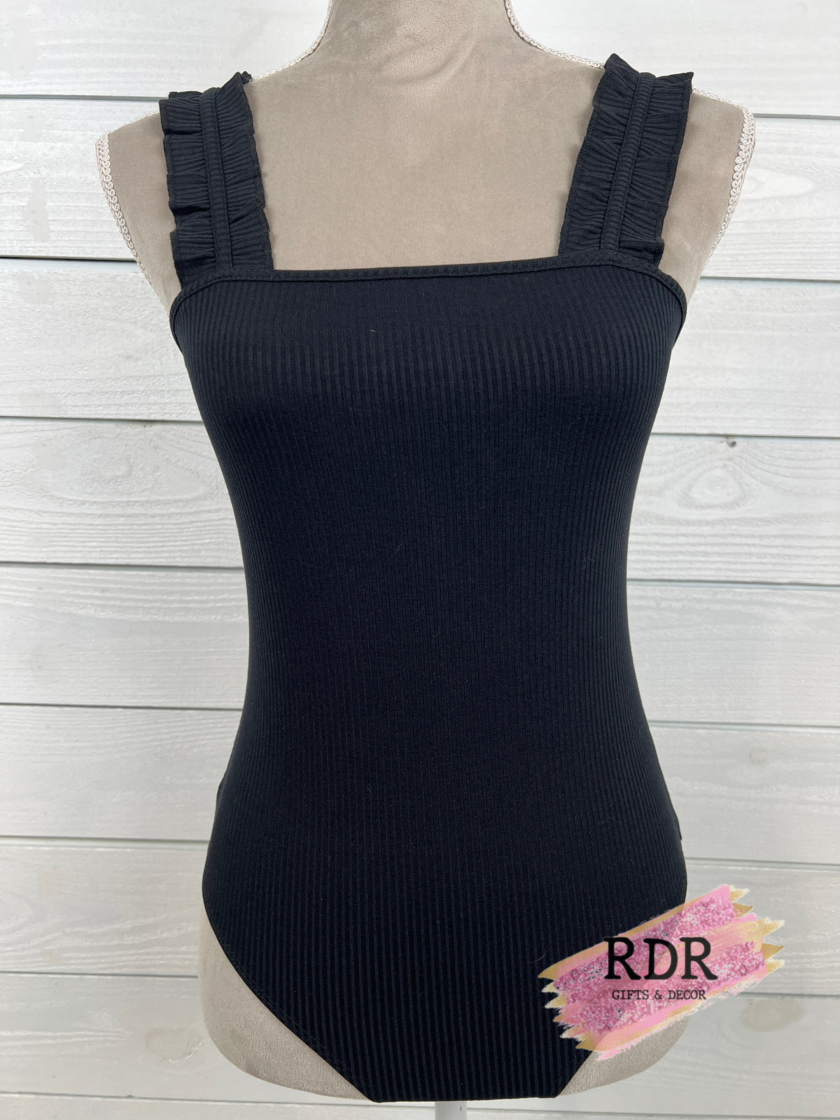 Simply Ruffle Regular Simply Southern Ruffle Strap Ribbed Bodysuit – Rachelle Danielle Rose ...