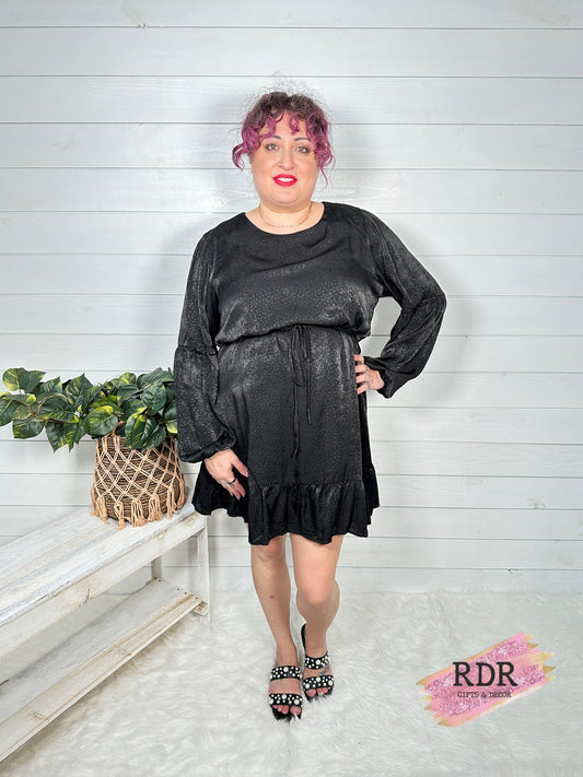 Black Ruffle Dress - Plus