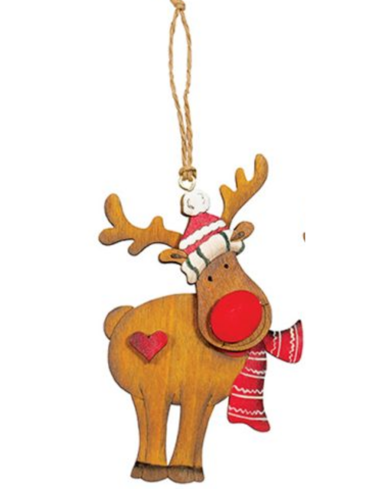 Wooden Reindeer Ornaments