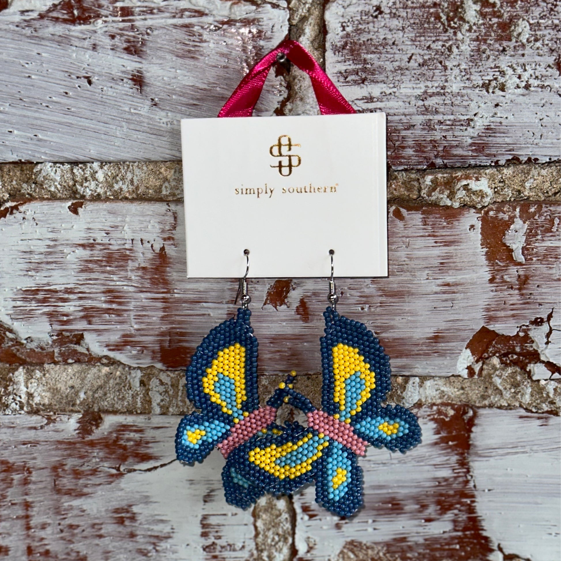 Simply Southern Beaded Butterfly Earrings