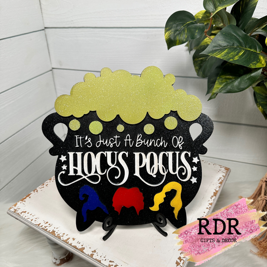 Hocus Pocus Wooden Cauldron