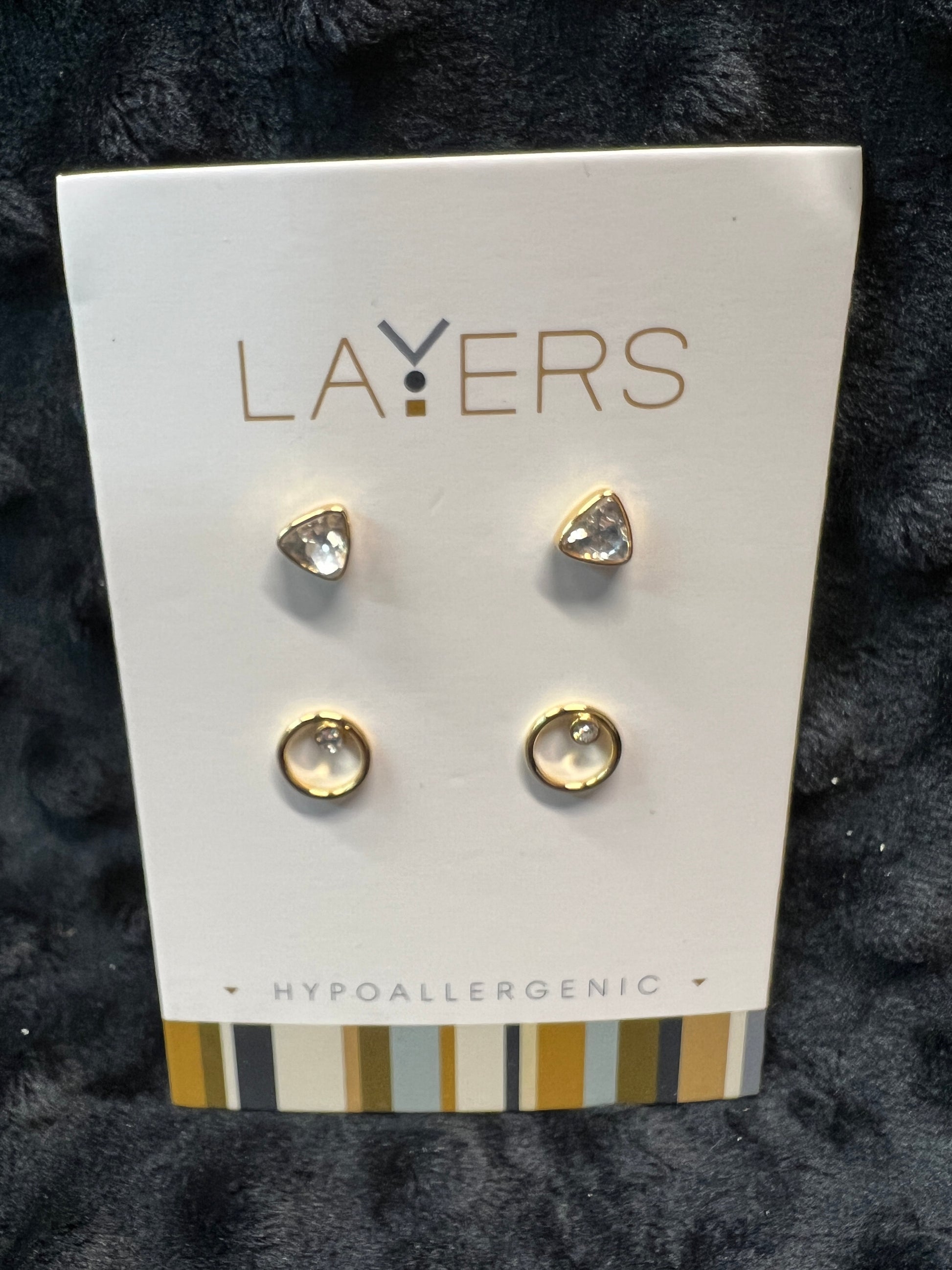 Layers Gold-tone Earrings