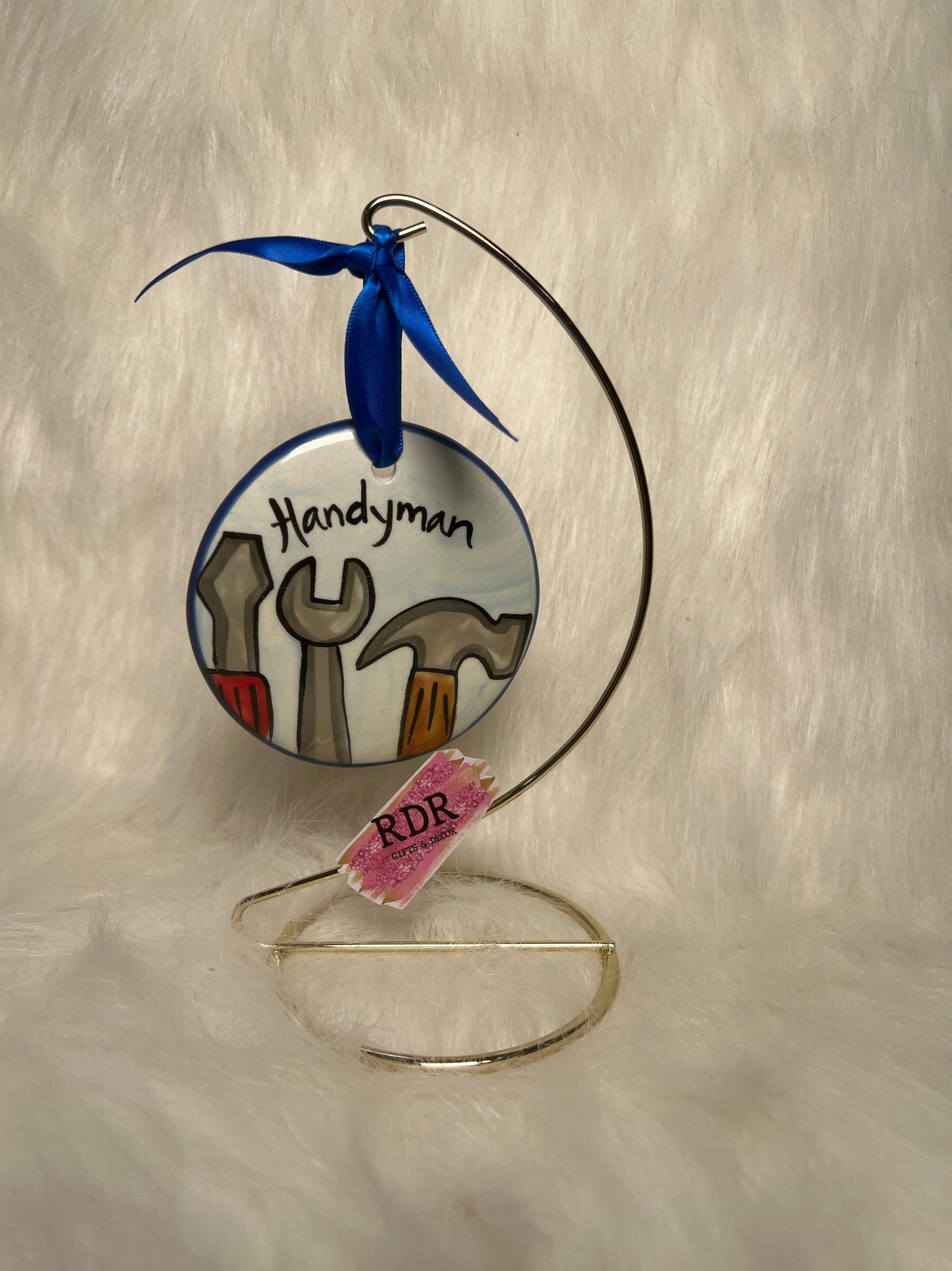 Nola Watkins Occupations Round Hand Painted Ornament