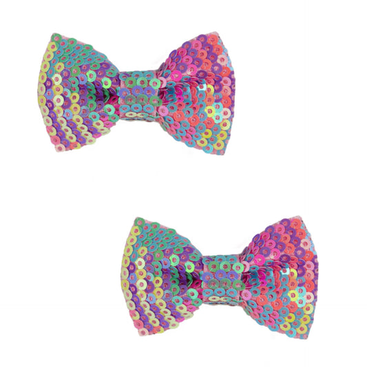 Rainbow Sequins Bows