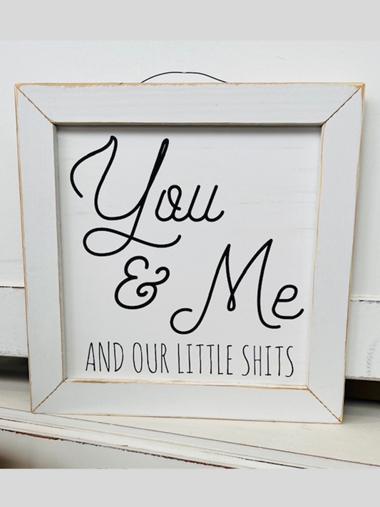 You & Me... White Framed Picture