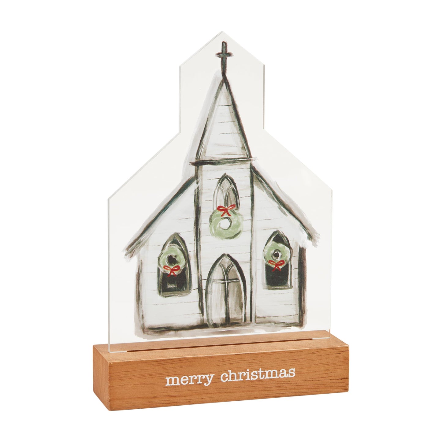 Mud Pie LED Acrylic Church Table Sitters