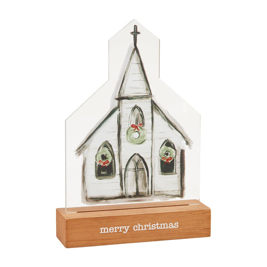 Mud Pie LED Acrylic Church Table Sitters