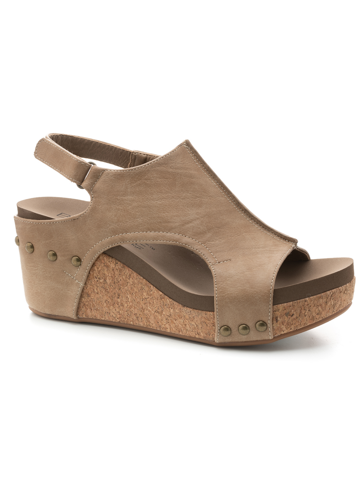 Corky's Carley Wedge- Taupe Smooth