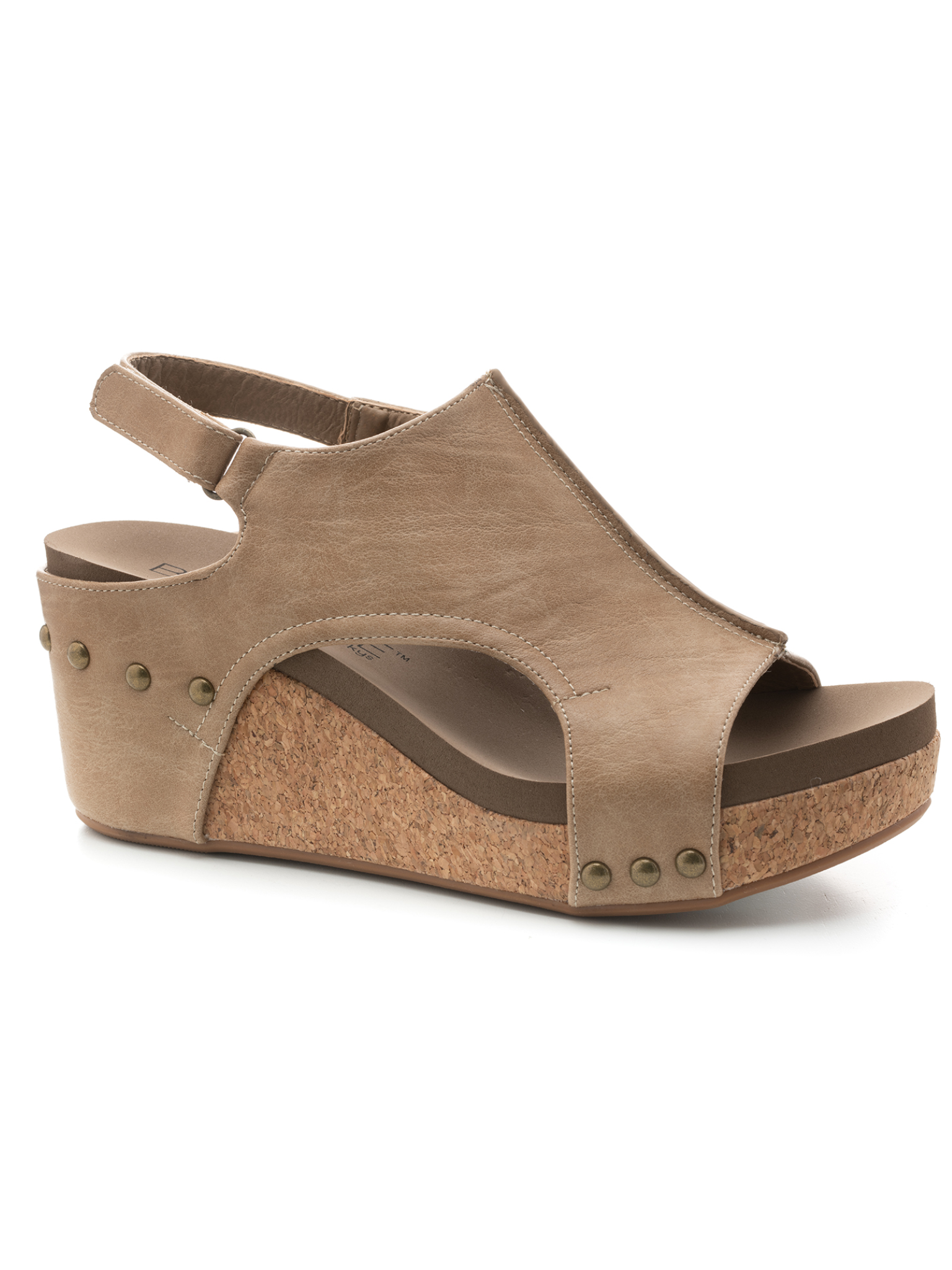 Corky's Carley Wedge- Taupe Smooth