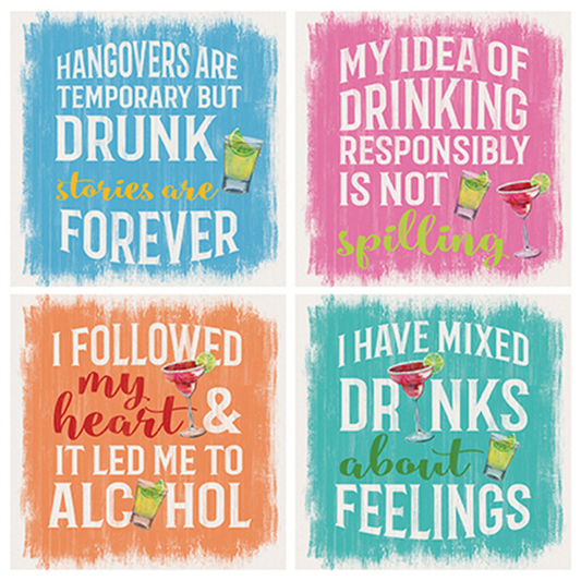 Funny Drinking Square Coasters