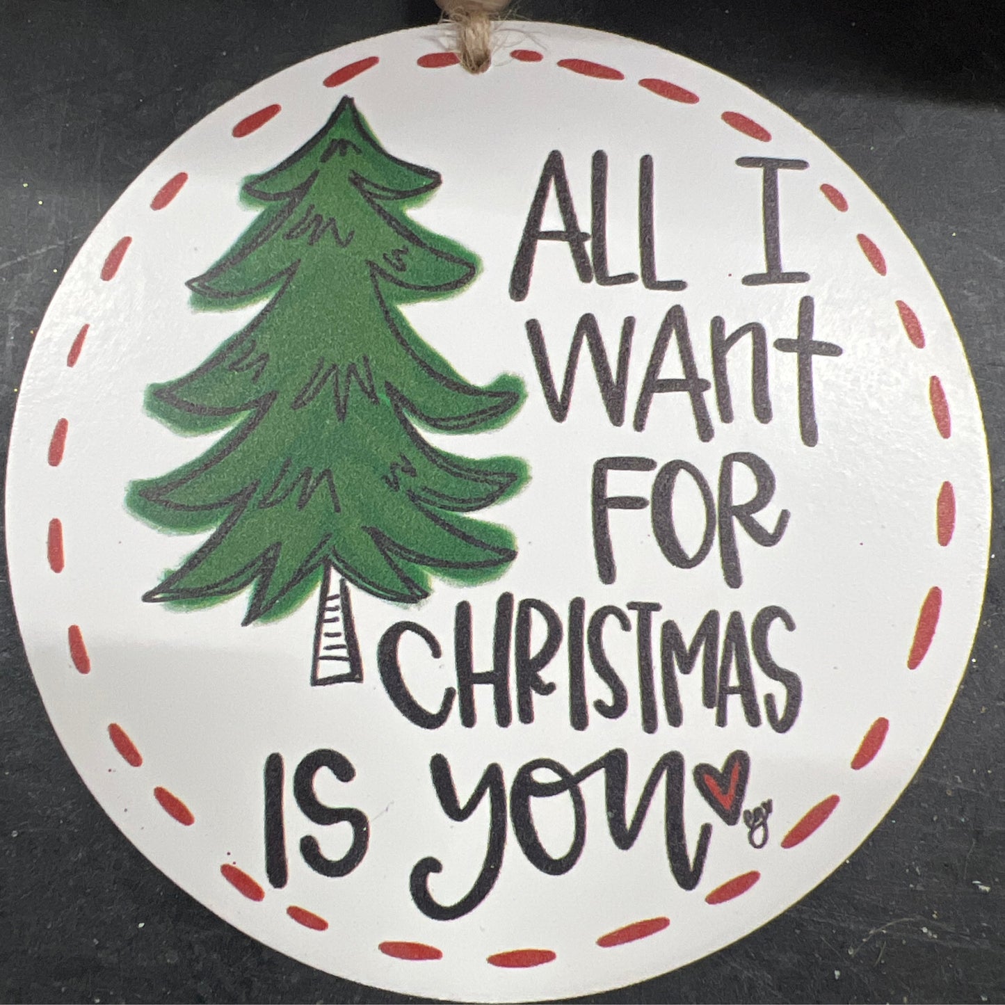 Magnolia Lane All I Want Beaded Disc Ornament