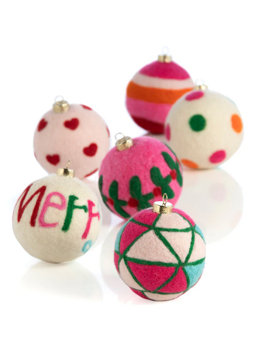 Assorted Colorful Wool Ornaments
