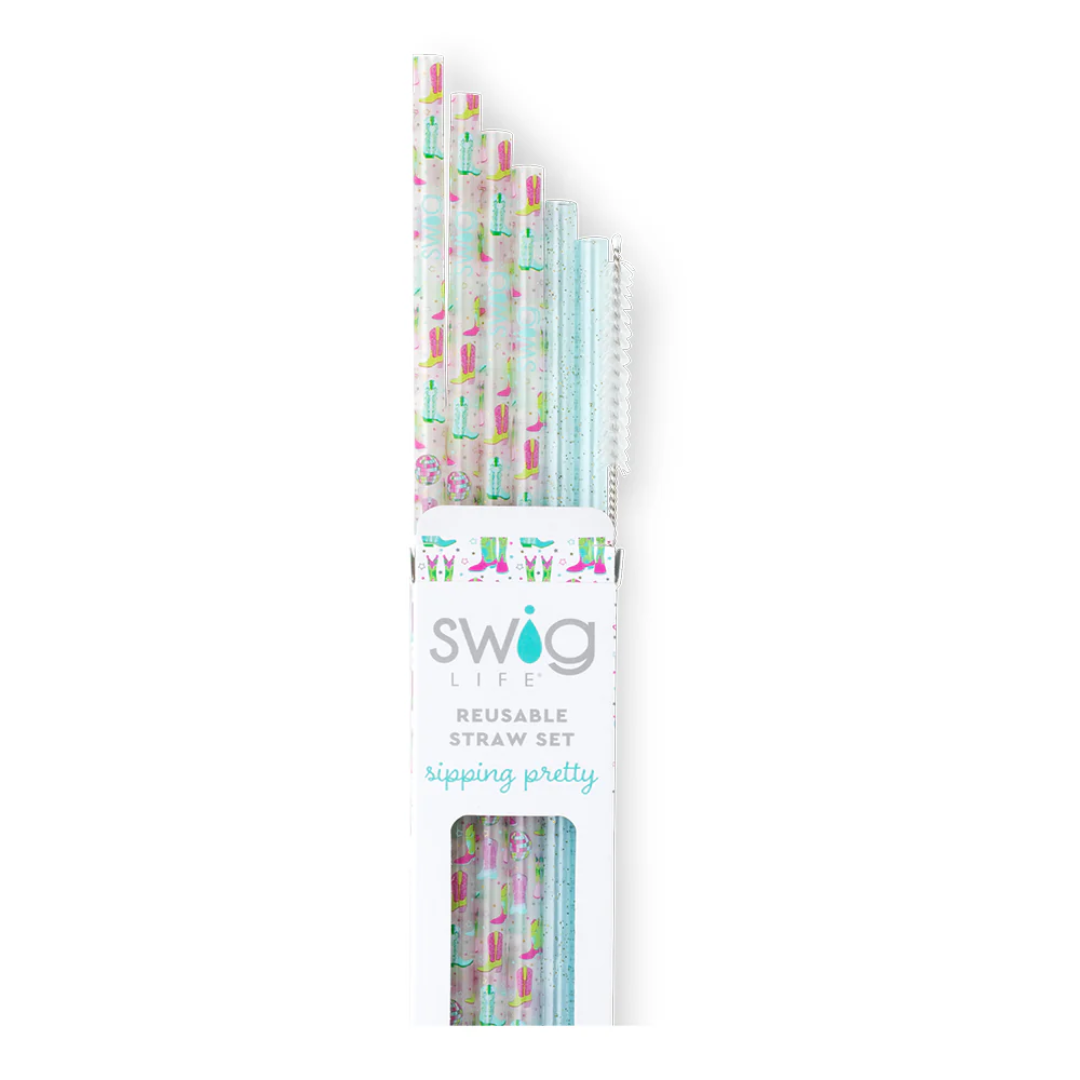 Swig Reusable Straws + Cleaning Brush