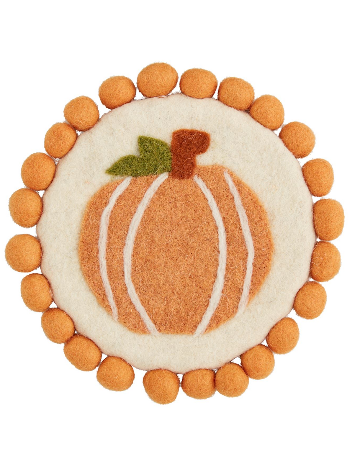 Mud Pie Felt Pumpkin Trivet