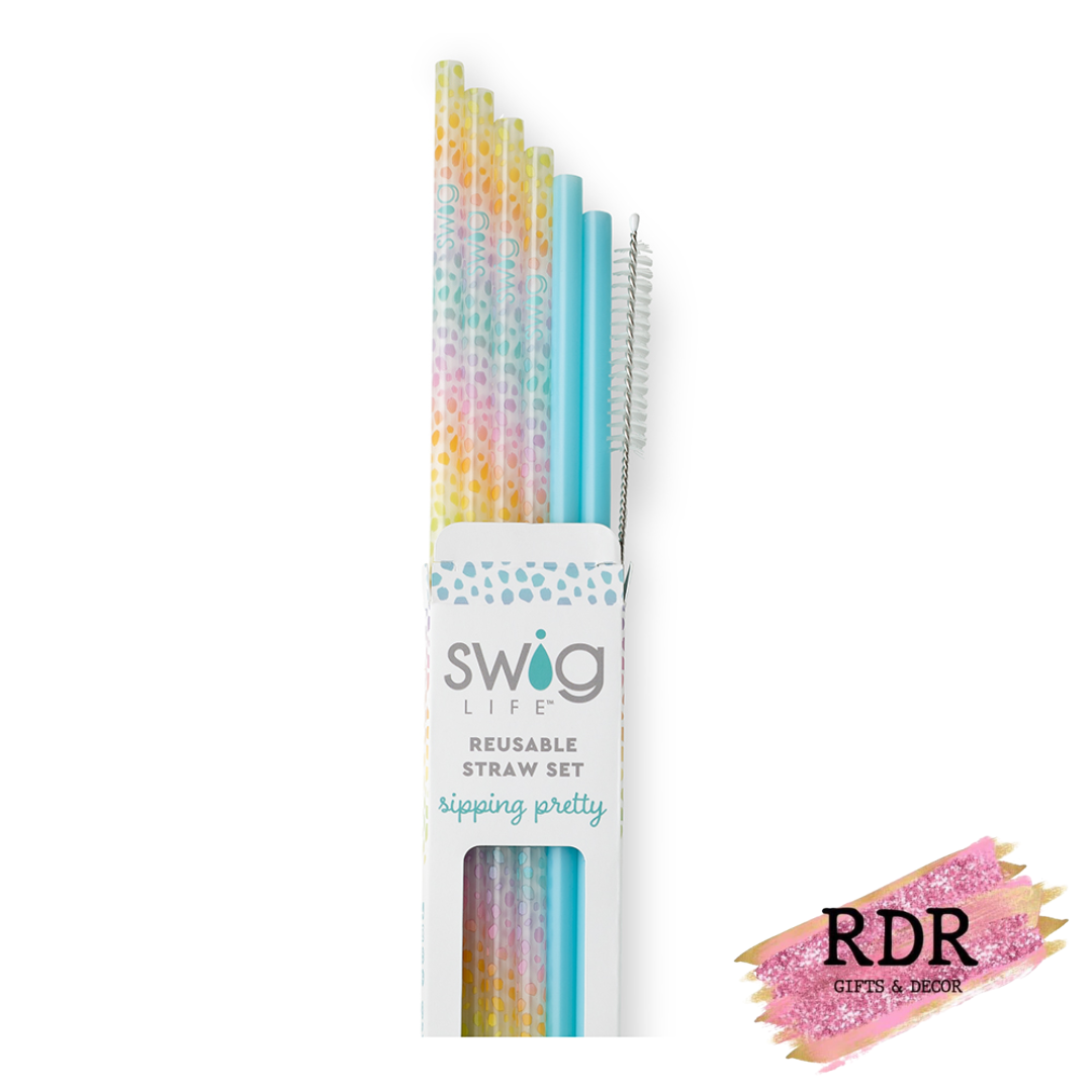 Swig Reusable Straws + Cleaning Brush