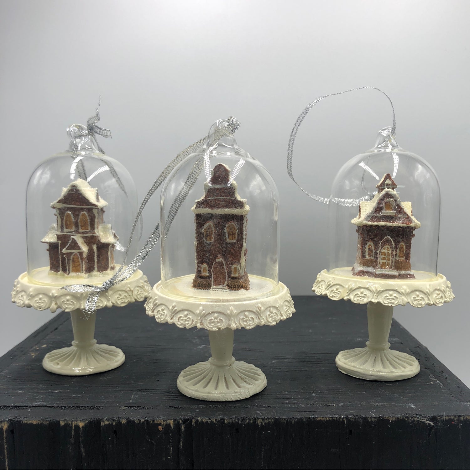 4.5"H Cake Dome Gingerbread House Ornament