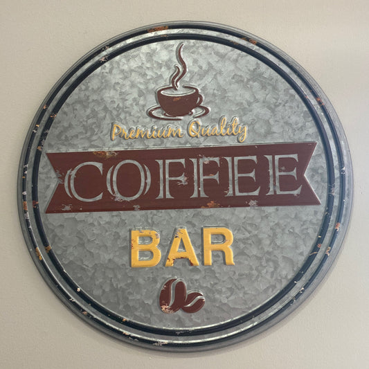 Coffee Bar Tin Circle