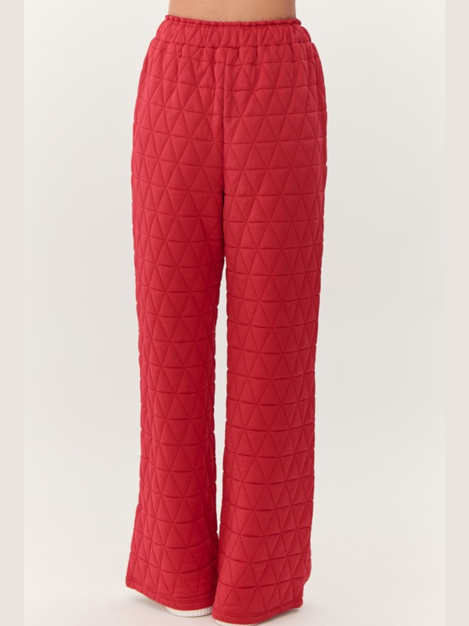 Quilted Textured Drawstring Pants