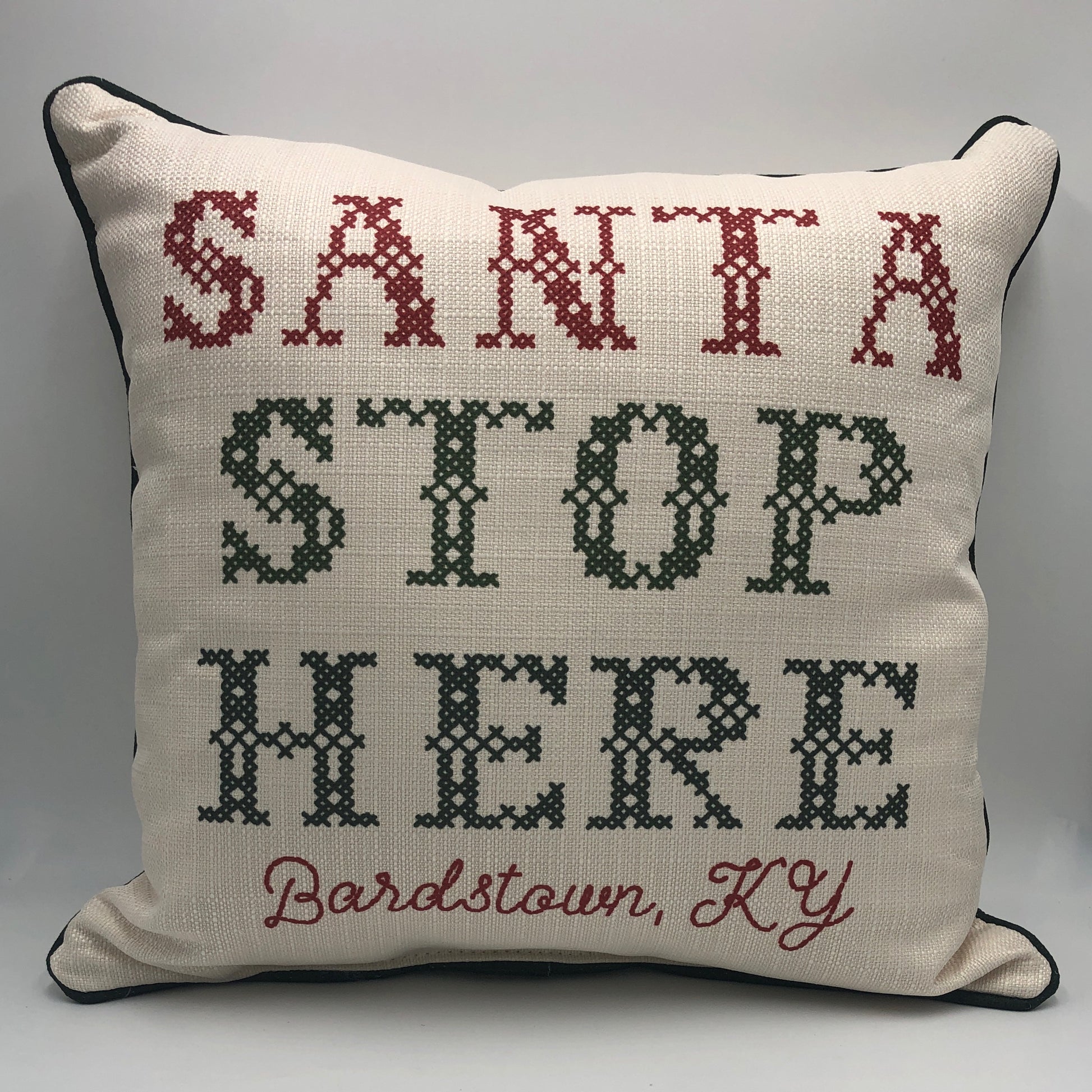 Santa Stop Here Bardstown, Ky Pillow