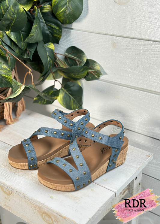 Corky's Blue Denim Revolve Wedge