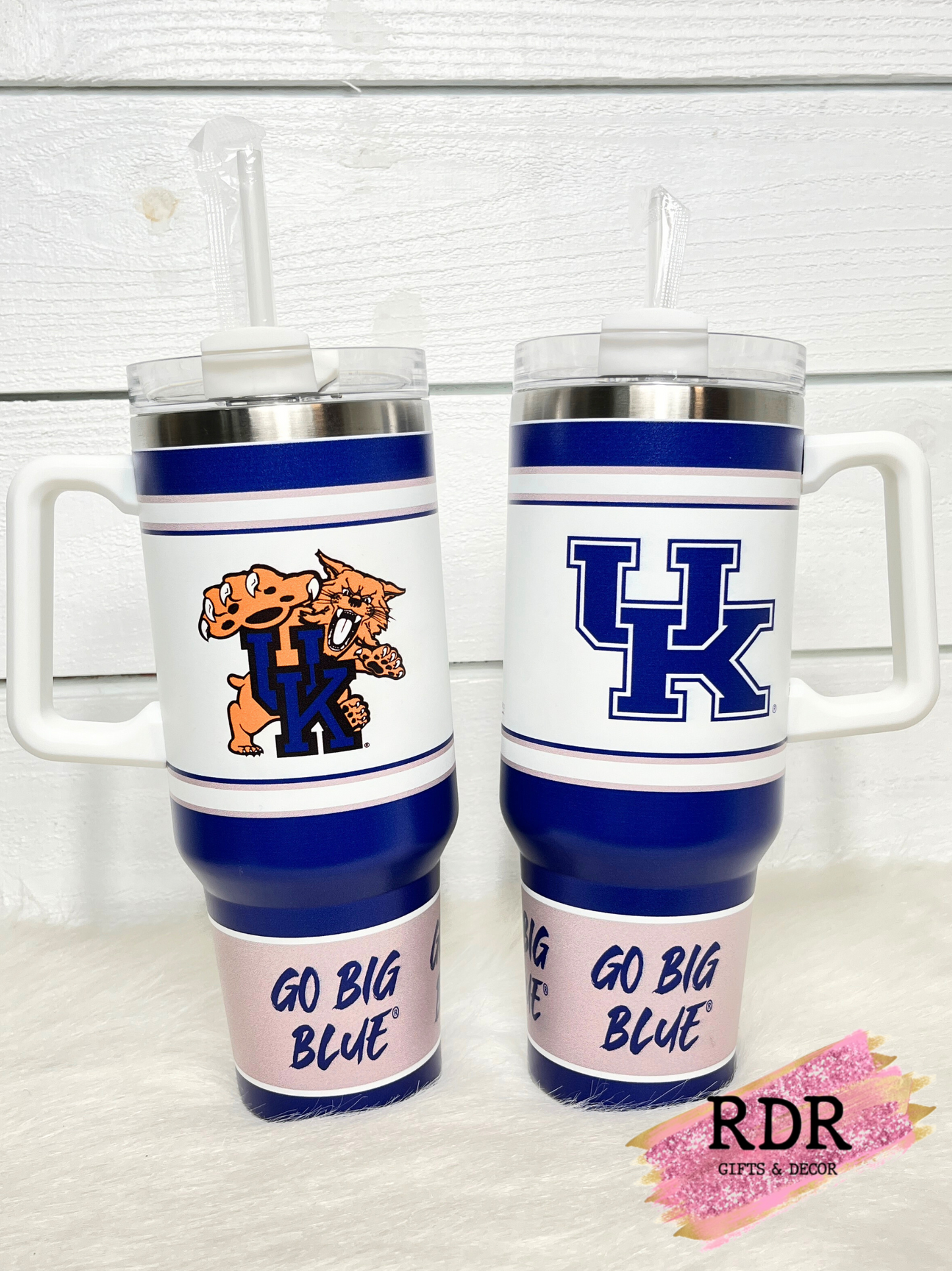 40oz Kentucky Tumbler With Handle & Straw