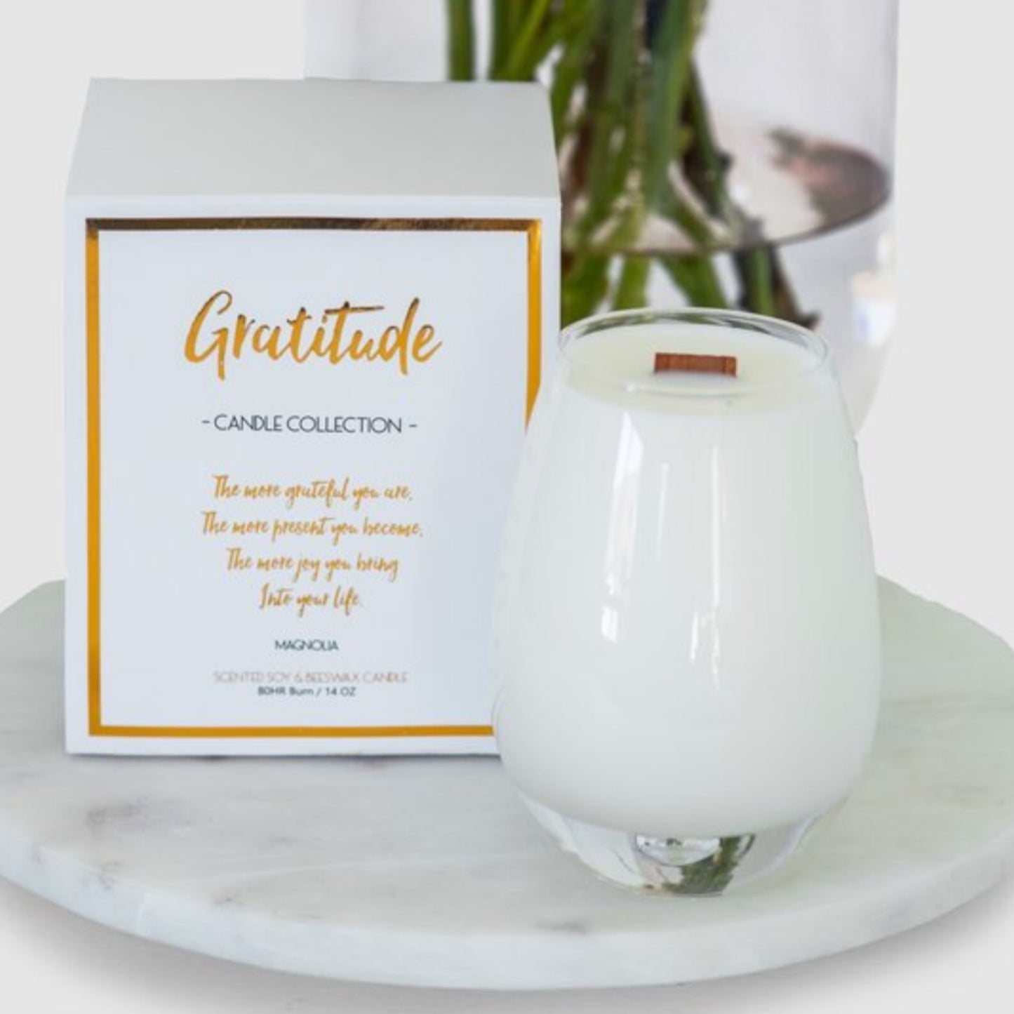 Gratitude Glass Jar Candle