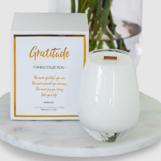 Gratitude Glass Jar Candle