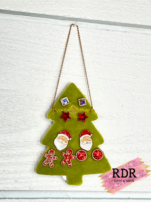5 Stud Christmas Earrings