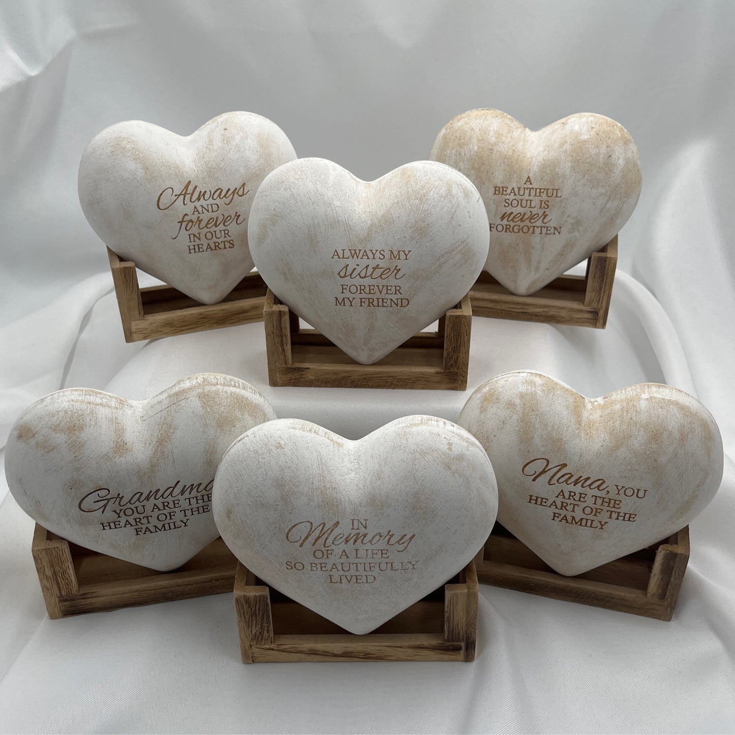 3D Wooden Heart On Wooden Stand