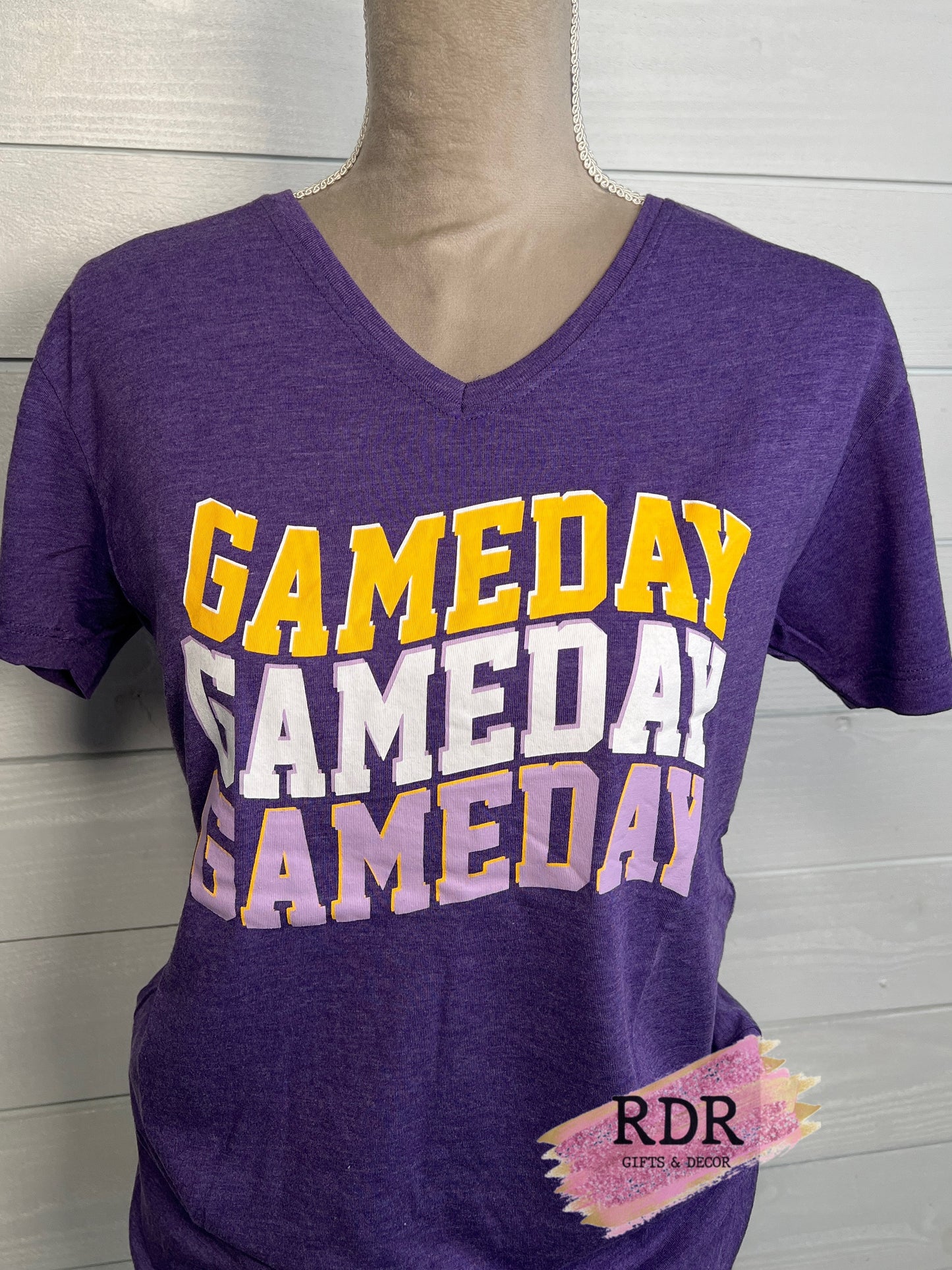 Purple And Gold Game Day Wave Tee