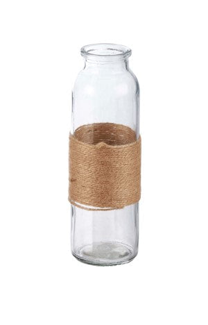 Glass Jute Wrapped Apothecary Vase