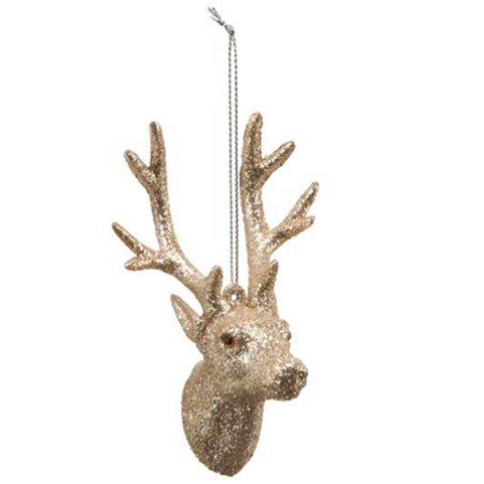Deer Head Ornament Champagne