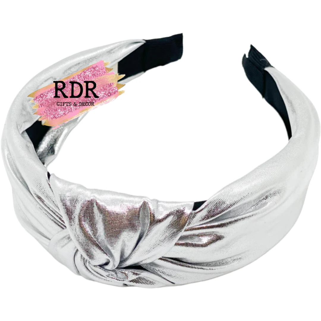 Metallic Top Knot Headband