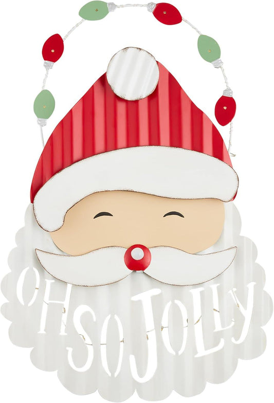 Mud Pie LED Sound Santa Door Hanger