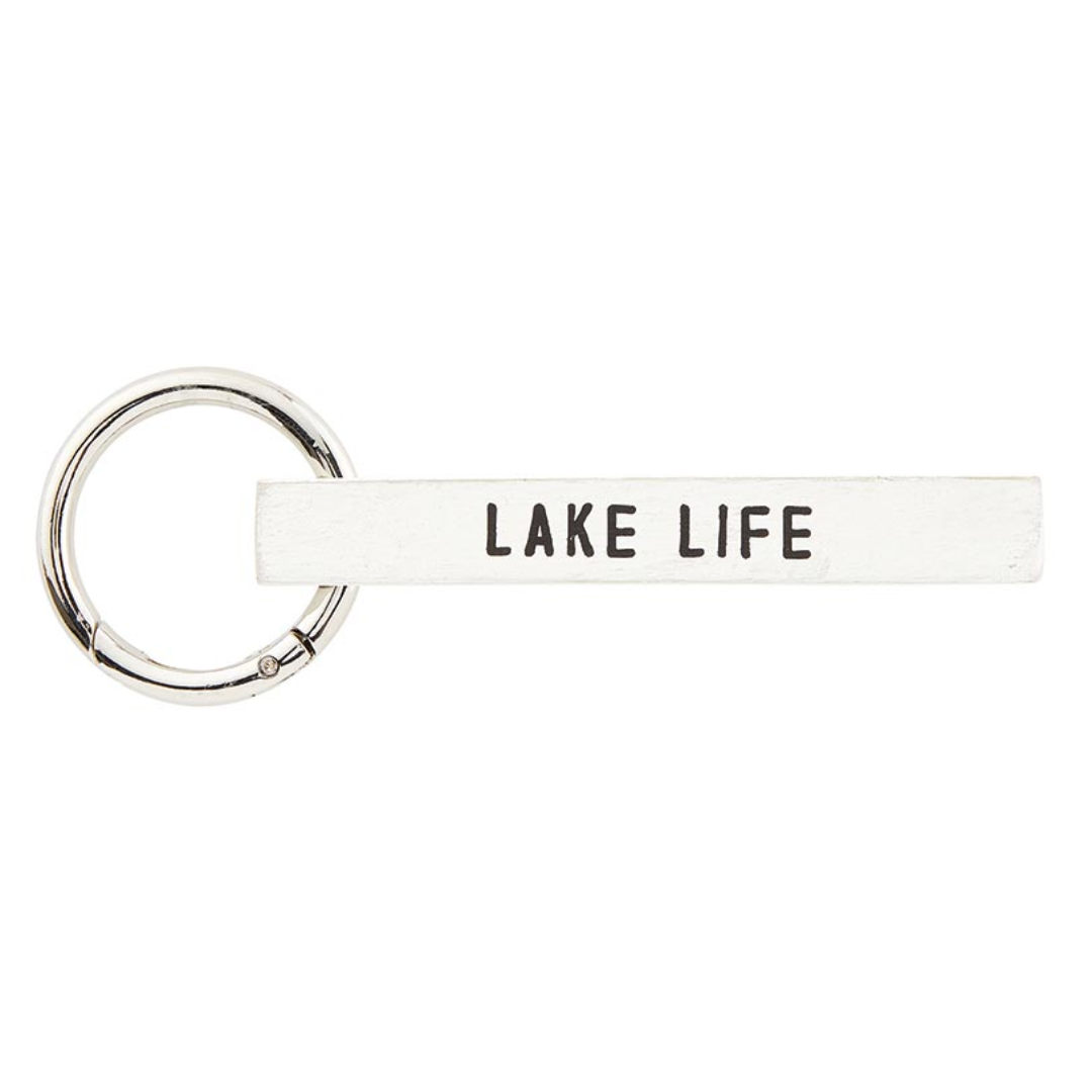 White Lake Life Wooded Key Chain