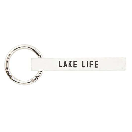 White Lake Life Wooded Key Chain