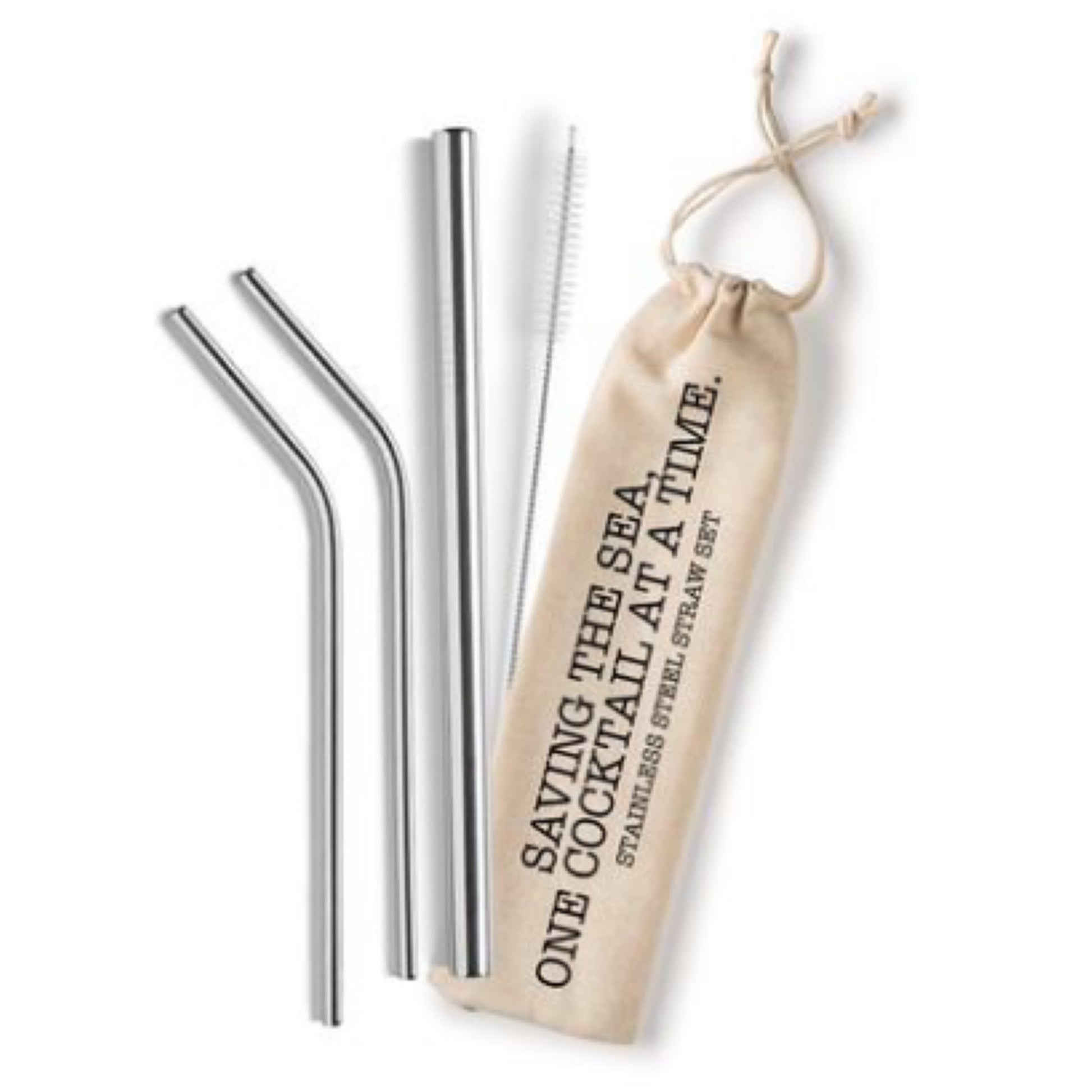 Saving The Sea Stainless Steel Straw Set