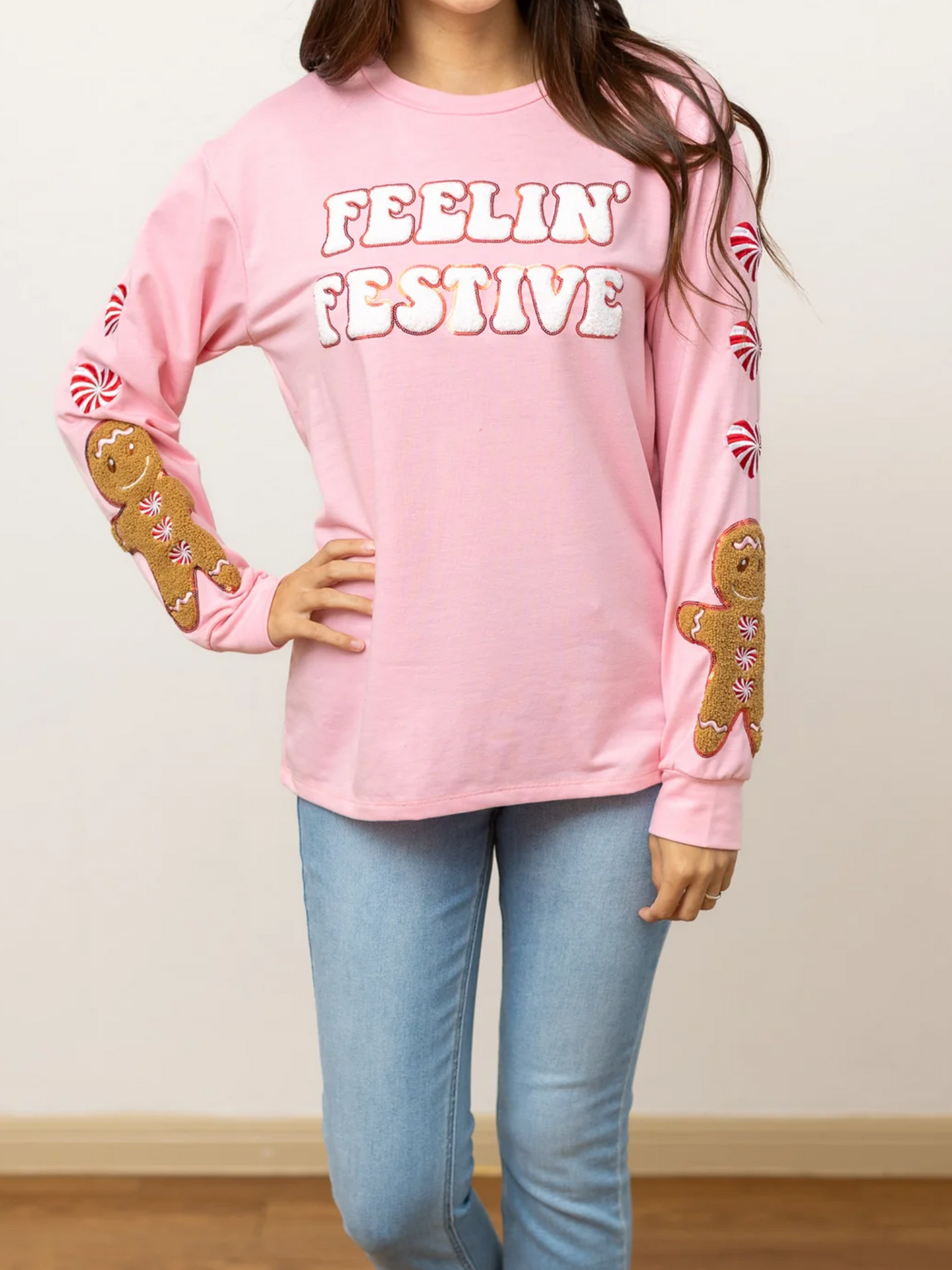 Southern Grace Pink Feelin Festive Sweatshirt