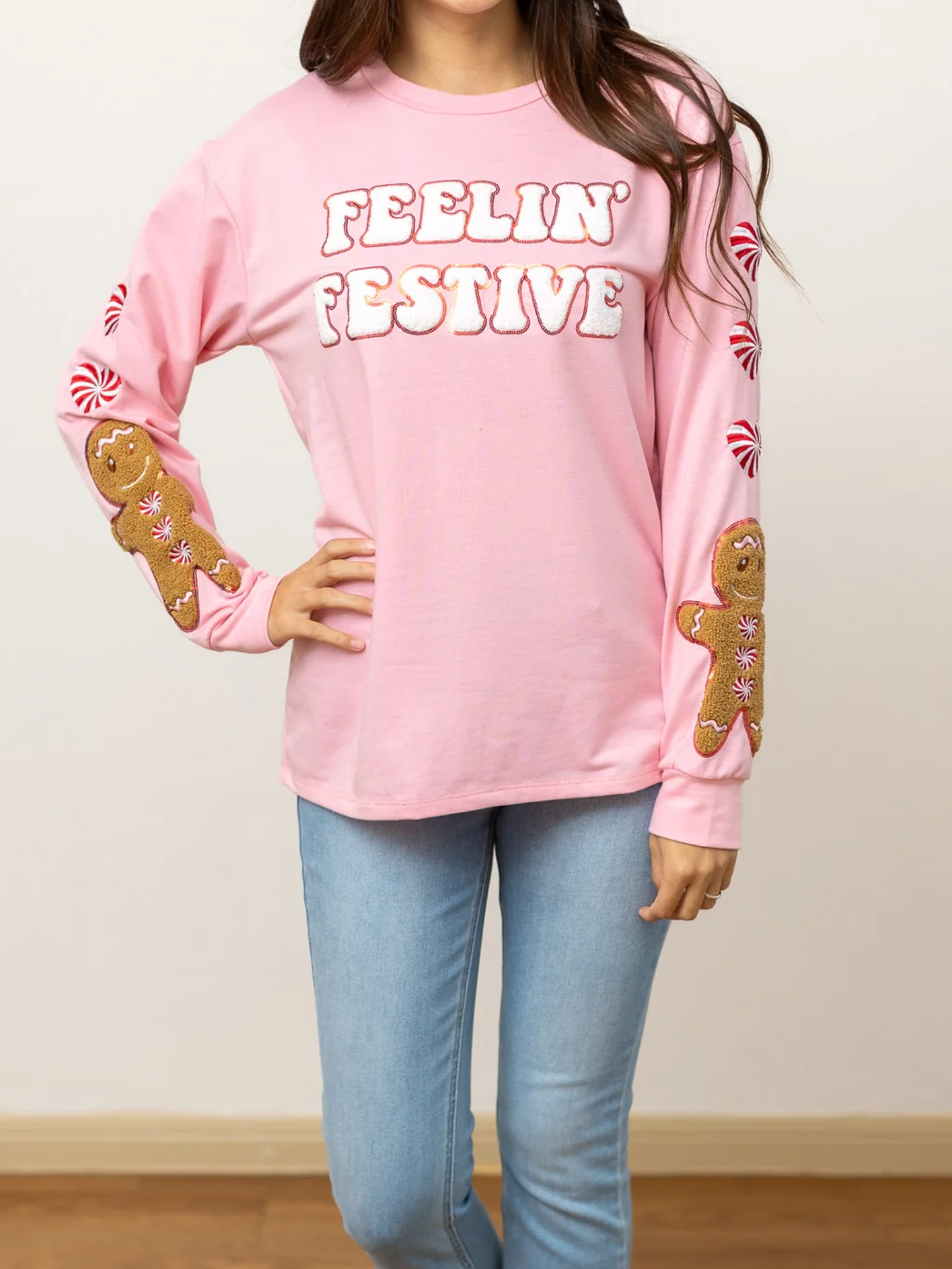 Southern Grace Pink Feelin Festive Sweatshirt