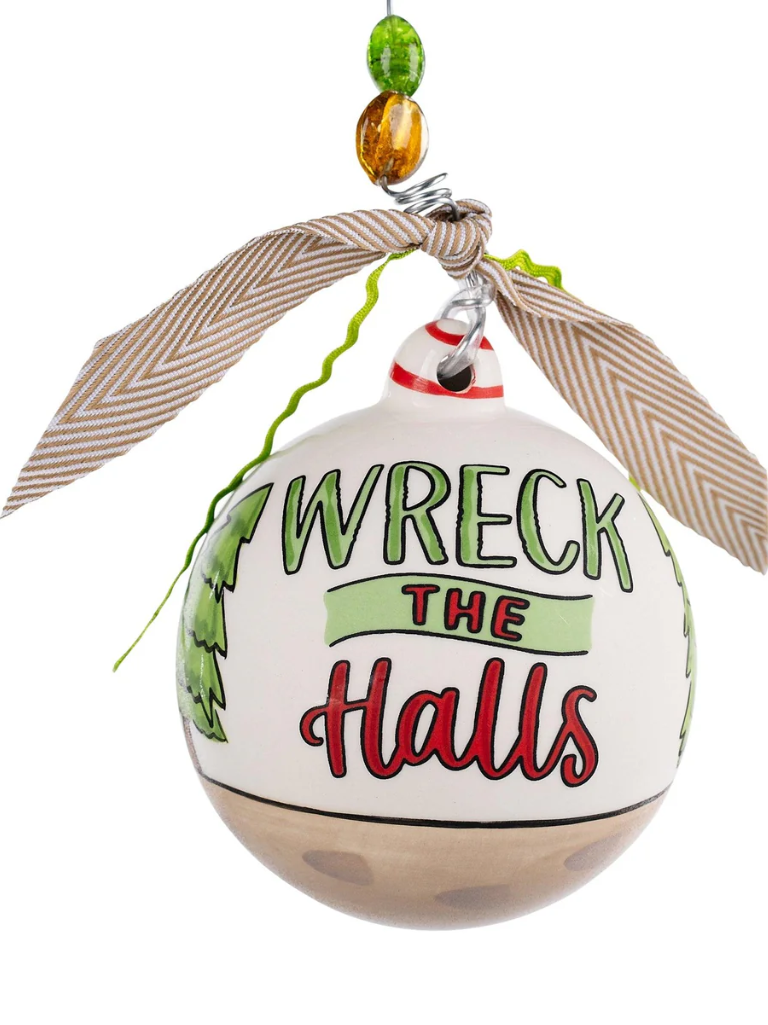 Wreck The Halls Dino Ornament