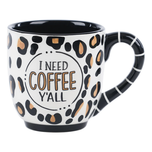 Coffee Y'all Cheetah Mug