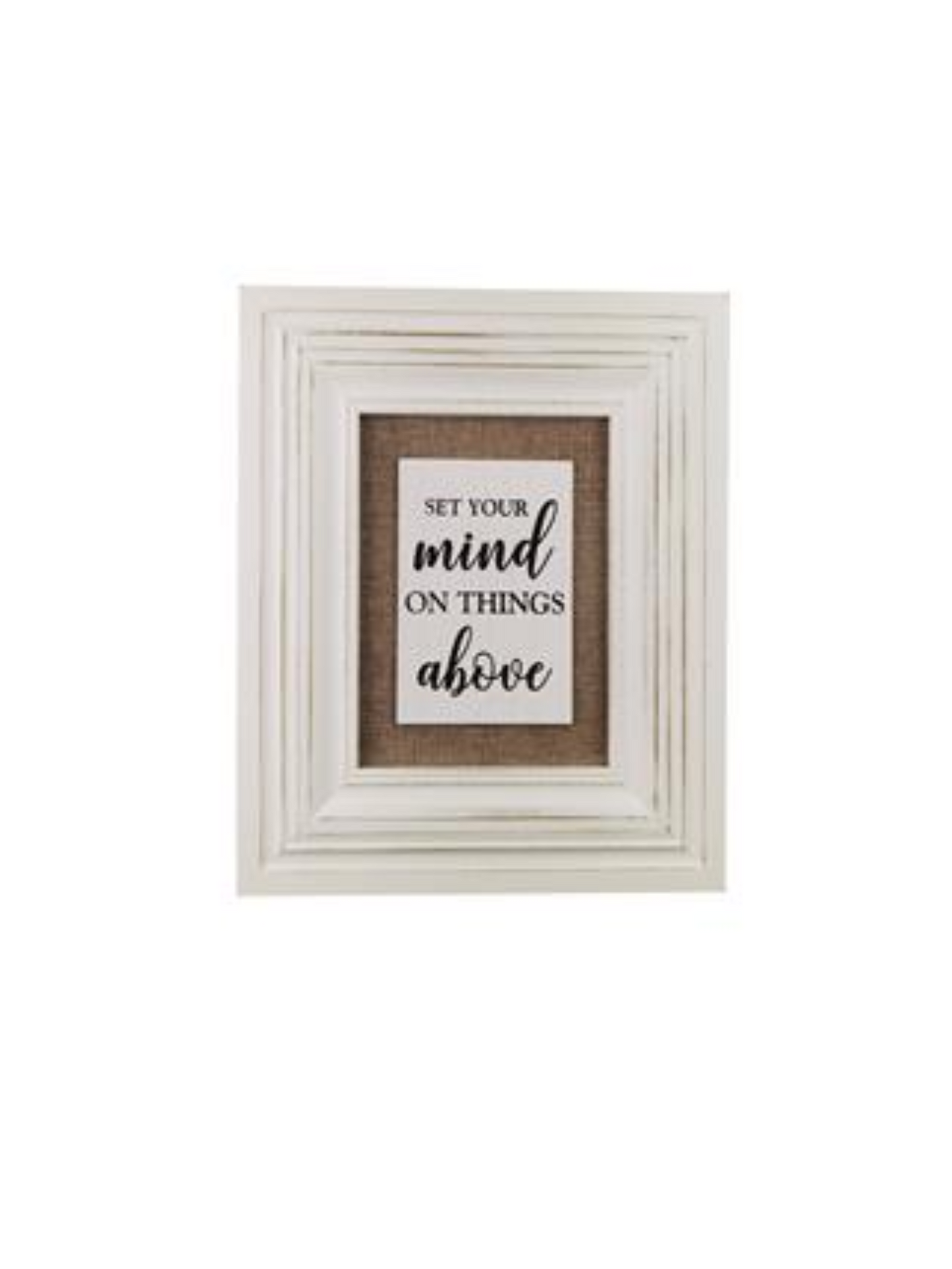 Wooden Framed Sign With Burlap & Inspirational Saying